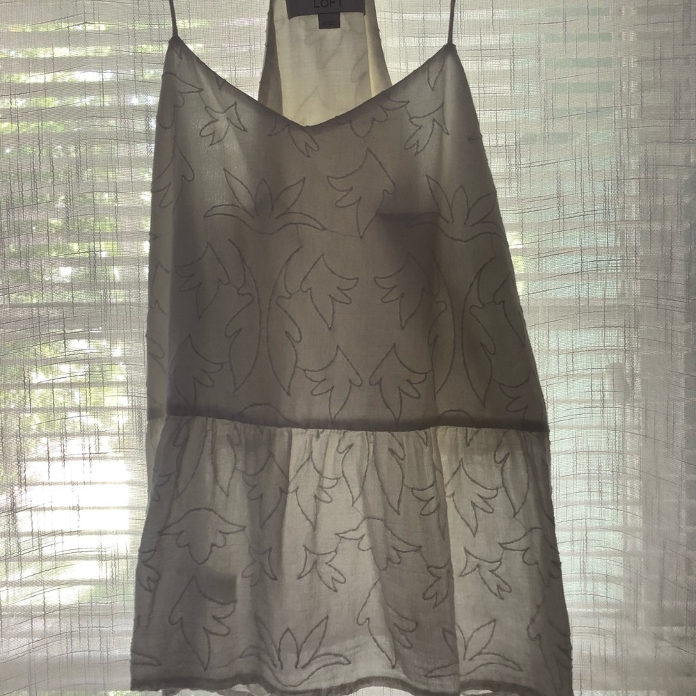 Loft embroidered top